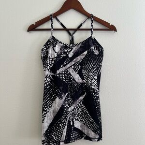 Black and White Patterned Tank Top